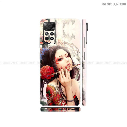 Dán Skin Xiaomi Redmi Note 11 Series Hình Tattoo | D_NTX08