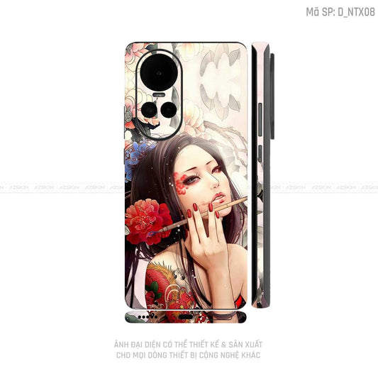 Dán Skin Điện Thoại OPPO Reno Series Hình Nghệ Thuật Xăm | D_NTX08
