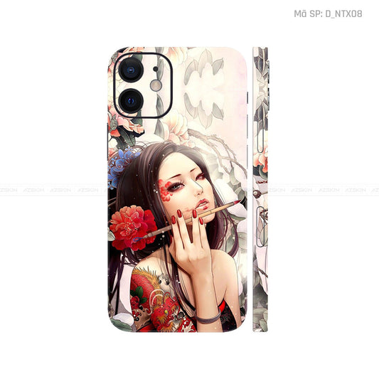 Dán Skin IPhone 12 Series Hình Geisha  | D_NTX08