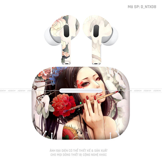 Dán Skin Tai Nghe Airpod 3 Hình Geisha | D_NTX08