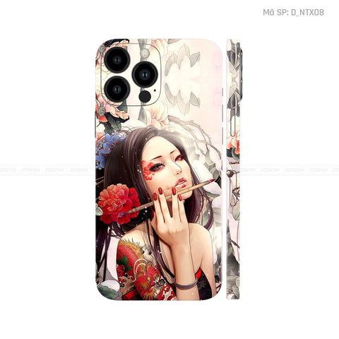 Dán Skin IPhone 12 Series Hình Geisha  | D_NTX08