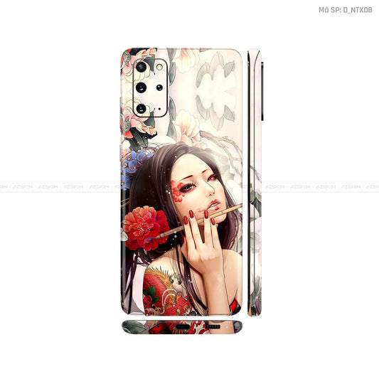 Dán Skin Galaxy S20 Series Hình Nghệ Thuật Xăm Geisha | D_NTX08
