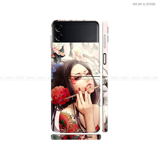 Dán Skin Galaxy Zflip3 Hình Geisha | D_NTX08