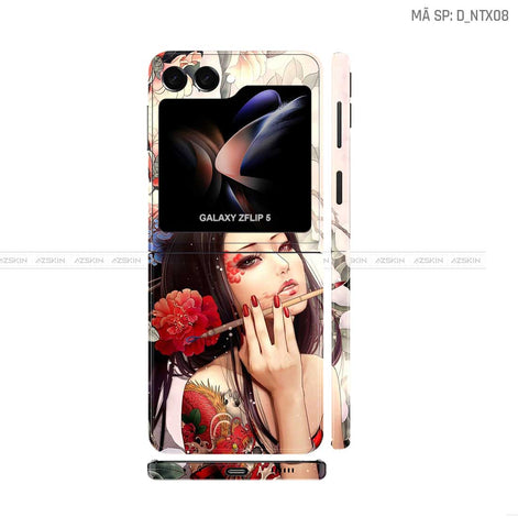 Dán Skin Galaxy Z Flip5 Hình Geisha | D_NTX08