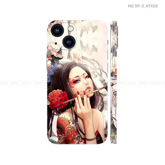 Dán Skin IPhone 14 Series Hình Nghệ Thuật Xăm | D_NTX08