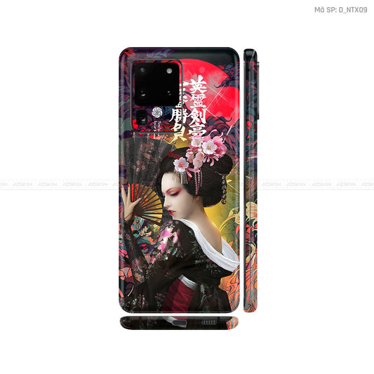 Dán Skin Galaxy S20 Series Hình Nghệ Thuật Xăm Geisha | D_NTX09
