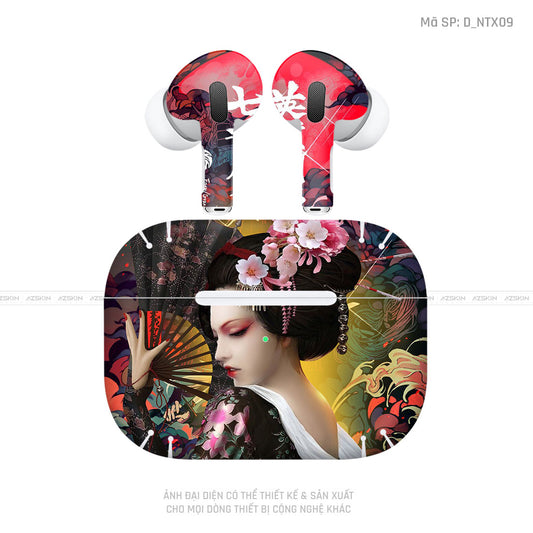 Dán Skin Tai Nghe Airpod 3 Hình Geisha | D_NTX09