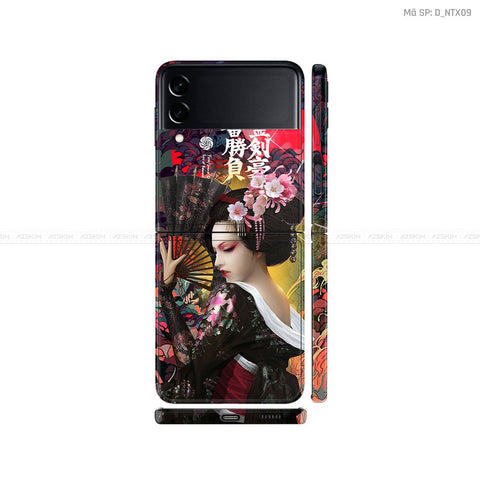 Dán Skin Galaxy Zflip3 Hình Geisha | D_NTX09