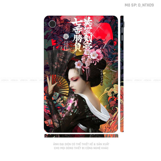 Dán Skin Máy Tính Bảng Oppo Pad Series Hình Tattoo Geisha | D_NTX09