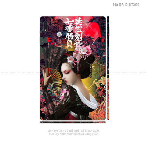 Dán Skin Galaxy Tab S8 Series Hình Geisha | D_NTX09
