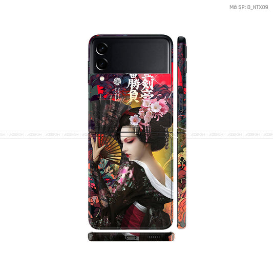 Dán Skin Galaxy Zflip4 Hình Geisha | D_NTX09