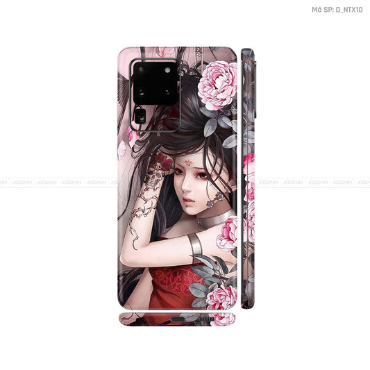 Dán Skin Galaxy S20 Series Hình Nghệ Thuật Xăm Geisha | D_NTX10