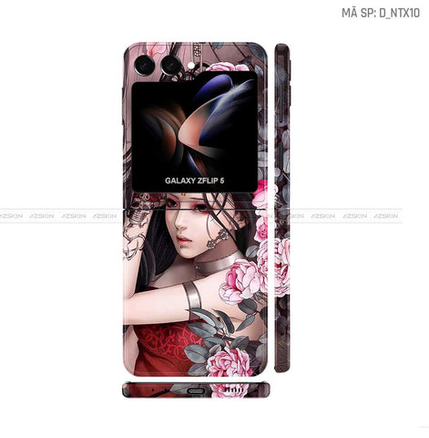 Dán Skin Galaxy Z Flip5 Hình Geisha | D_NTX10
