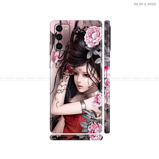 Dán Skin Galaxy Note 20 Series Hình Nghệ Thuật Xăm Geisha | D_NTX10