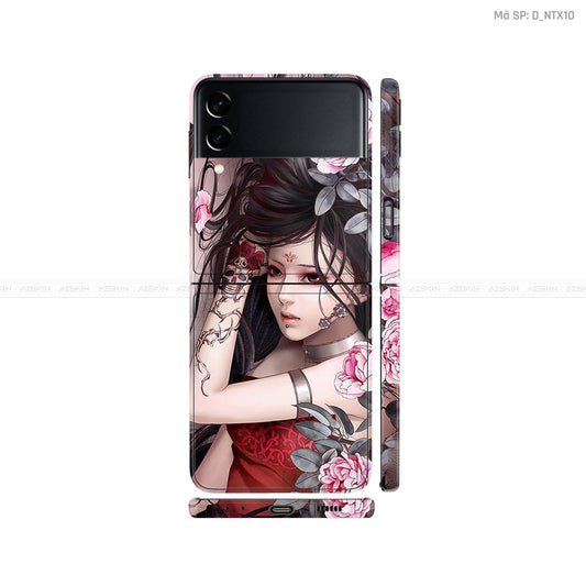 Dán Skin Galaxy Zflip4 Hình Geisha | D_NTX10
