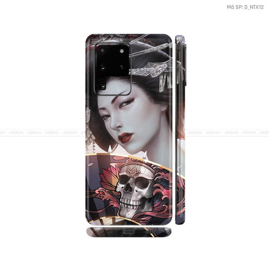 Dán Skin Galaxy S20 Series Hình Nghệ Thuật Xăm Geisha | D_NTX12