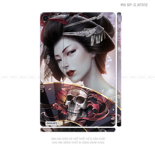 Dán Skin Máy Tính Bảng Lenovo Pad Series Hình Tattoo Geisha | D_NTX12