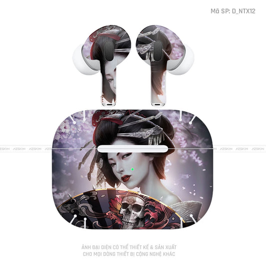 Dán Skin Tai Nghe Airpod 3 Hình Geisha | D_NTX12