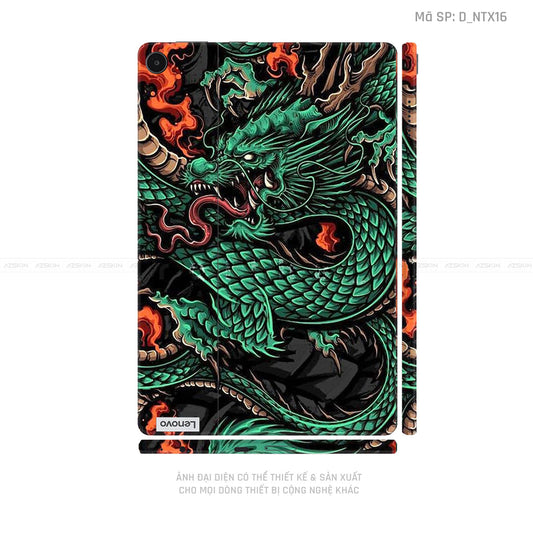 Dán Skin Máy Tính Bảng Lenovo Pad Series Hình Tattoo Dragon | D_NTX16