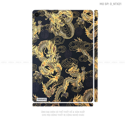 Dán Skin Máy Tính Bảng Lenovo Pad Series Hình Tattoo Dragon | D_NTX21