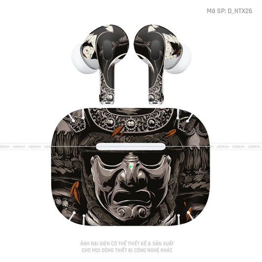 Dán Skin Tai Nghe Airpod Pro/ Pro 2 Hình Samurai - Satan | D_NTX26