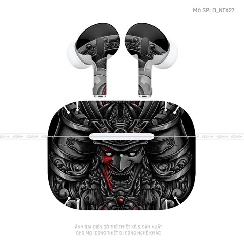 Dán Skin Tai Nghe Airpod Pro/ Pro 2 Hình Samurai - Satan | D_NTX27