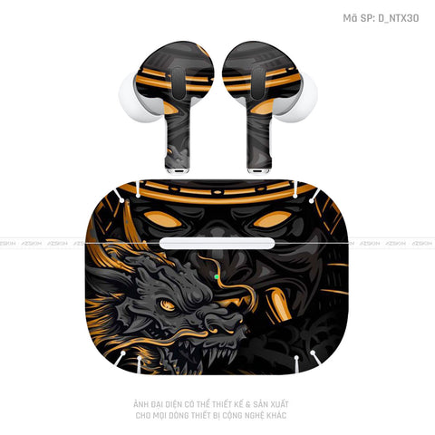 Dán Skin Tai Nghe Airpod Pro/ Pro 2 Hình Samurai - Satan | D_NTX30