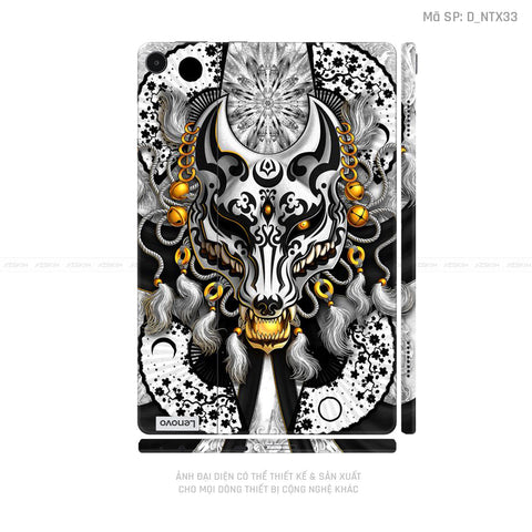 Dán Skin Máy Tính Bảng Lenovo Pad Series Hình Tattoo Hổ - Sói | D_NTX33