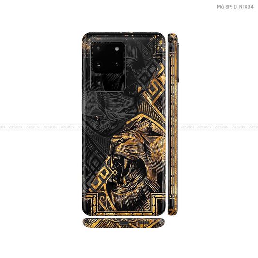 Dán Skin Galaxy S20 Series Hình Nghệ Thuật Xăm Hổ - Sói | D_NTX34