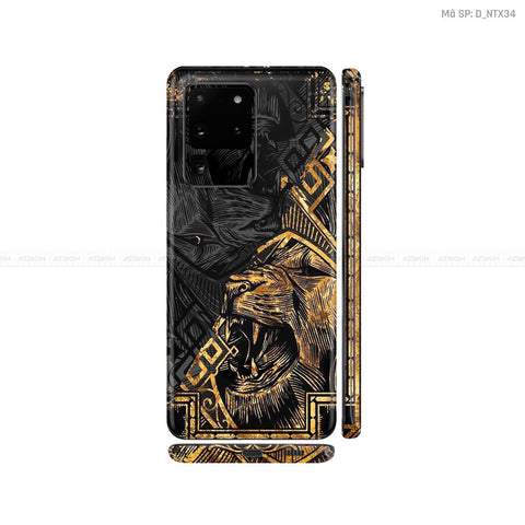 Dán Skin Galaxy S20 Series Hình Nghệ Thuật Xăm Hổ - Sói | D_NTX34