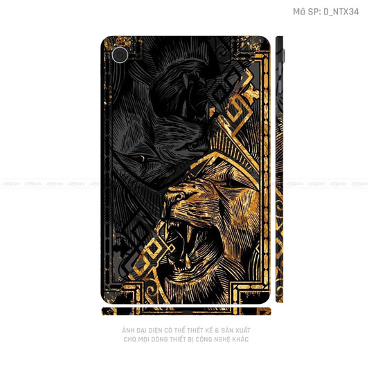 Dán Skin Máy Tính Bảng Oppo Pad Series Hình Tattoo Hổ - Sói | D_NTX34