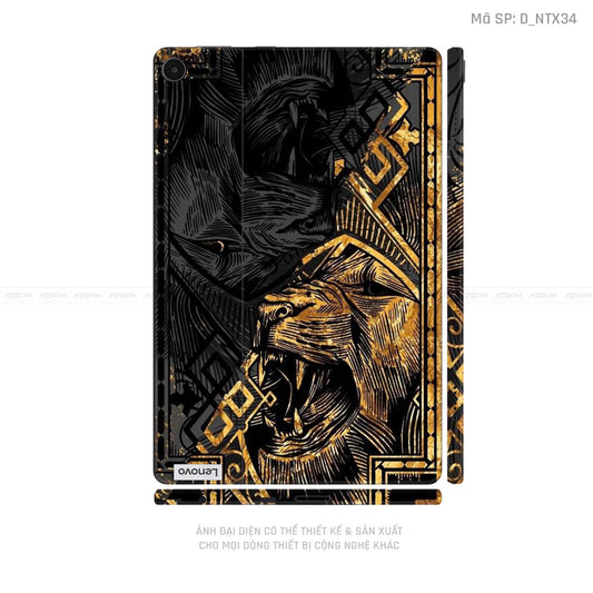 Dán Skin Máy Tính Bảng Lenovo Pad Series Hình Tattoo Hổ - Sói | D_NTX34