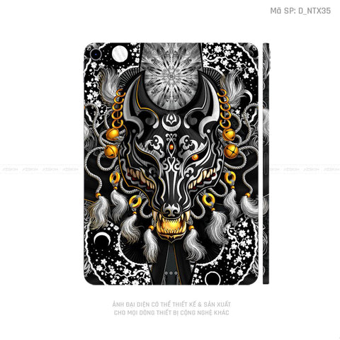 Dán Skin IPad Mini Series Hình Tattoo Hổ - Sói | D_NTX35