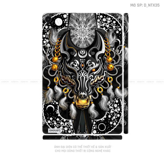 Dán Skin Máy Tính Bảng Lenovo Pad Series Hình Tattoo Hổ - Sói | D_NTX35
