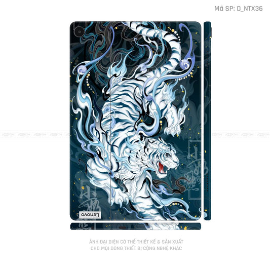 Dán Skin Máy Tính Bảng Lenovo Pad Series Hình Tattoo Hổ - Sói | D_NTX36