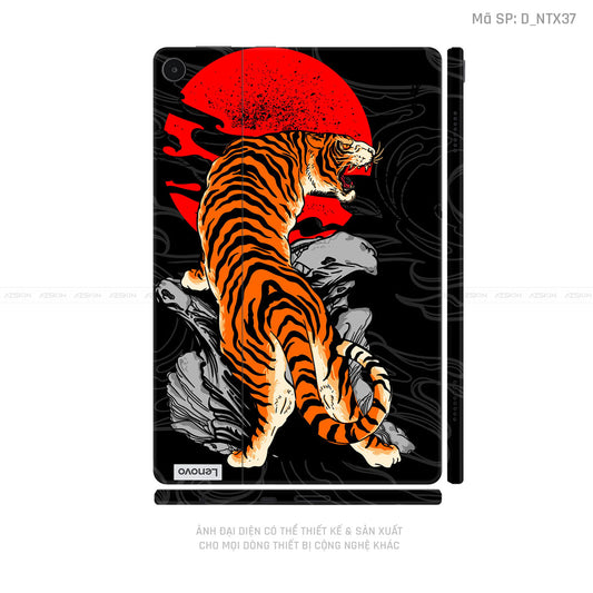 Dán Skin Máy Tính Bảng Lenovo Pad Series Hình Tattoo Hổ - Sói | D_NTX37