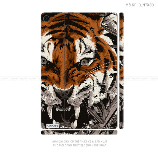 Dán Skin Máy Tính Bảng Lenovo Pad Series Hình Tattoo Hổ - Sói | D_NTX38