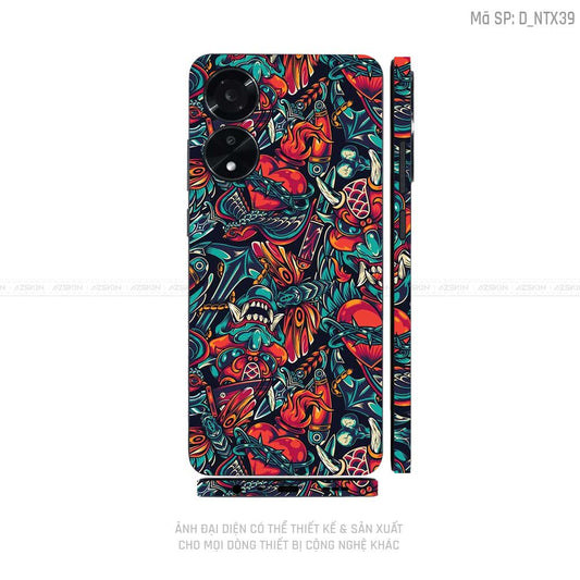 Miếng Dán Skin Điện Thoại OPPO A Series Hình Tattoo | D_NTX39
