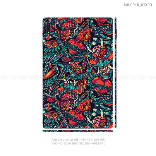 Dán Skin Galaxy Tab S9 Series Hình Tattoo Pattern - Họa Tiết | D_NTX39