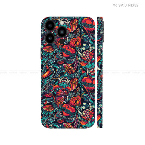 Dán Skin IPhone 14 Series Hình Nghệ Thuật Xăm | D_NTX39