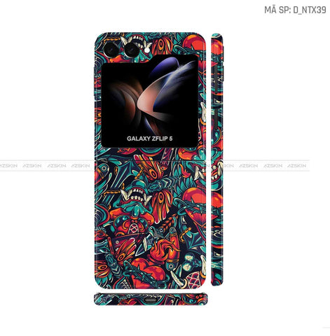 Dán Skin Galaxy Z Flip5 Hình Nghệ Thuật Xăm | D_NTX39