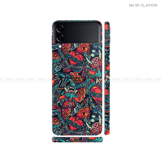 Dán Skin Galaxy Zflip4 Hình Họa Tiết Xăm | D_NTX39