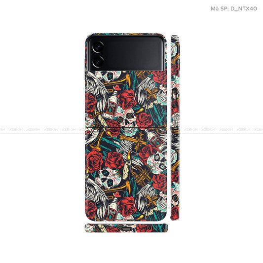 Dán Skin Galaxy Zflip4 Hình Họa Tiết Xăm | D_NTX40