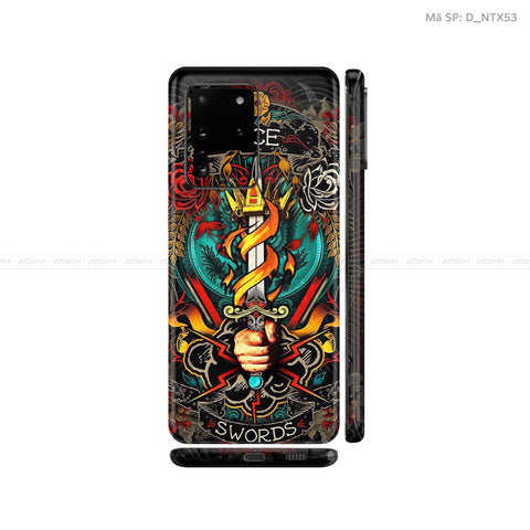 Dán Skin Galaxy S20 Series Hình Nghệ Thuật Xăm | D_NTX53