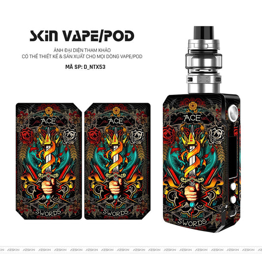 Dán Skin Vape Hình Nghệ Thuật Xăm | D_NTX53