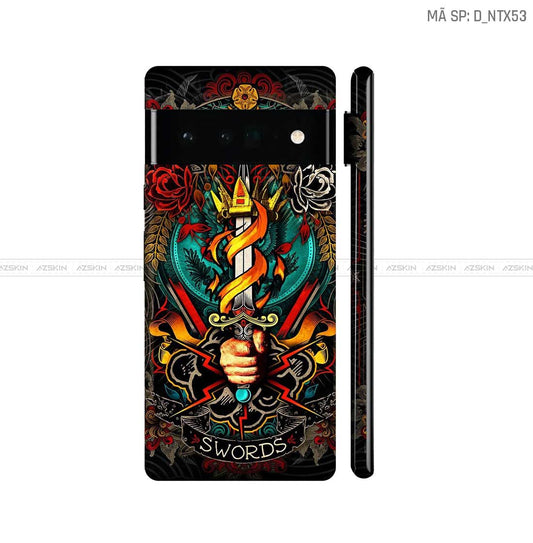 Dán Skin Google Pixel 6 Series Hình Nghệ Thuật Xăm | D_NTX53