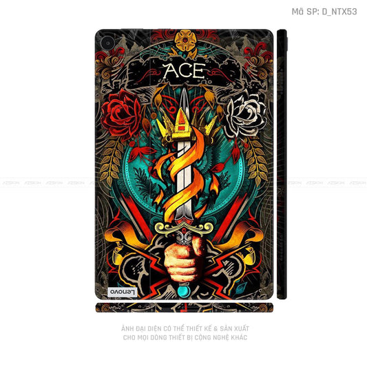Dán Skin Máy Tính Bảng Lenovo Pad Series Hình Tattoo | D_NTX53