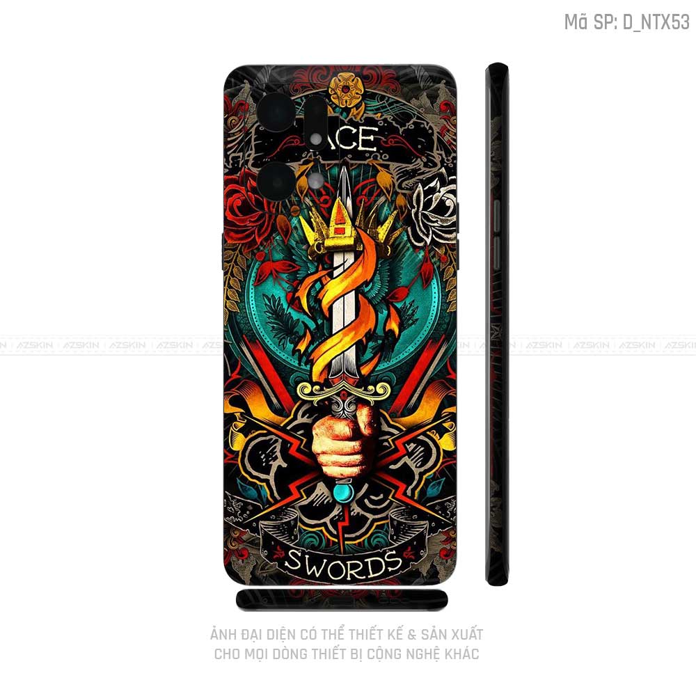 Miếng Dán Skin Điện Thoại OPPO Find X Series Hình Tattoo | D_NTX53