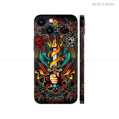 Dán Skin IPhone 14 Series Hình Nghệ Thuật Xăm | D_NTX53