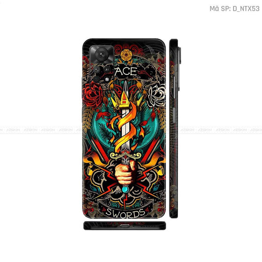 Dán Skin Xiaomi Redmi Note 11 Series Hình Tattoo | D_NTX53